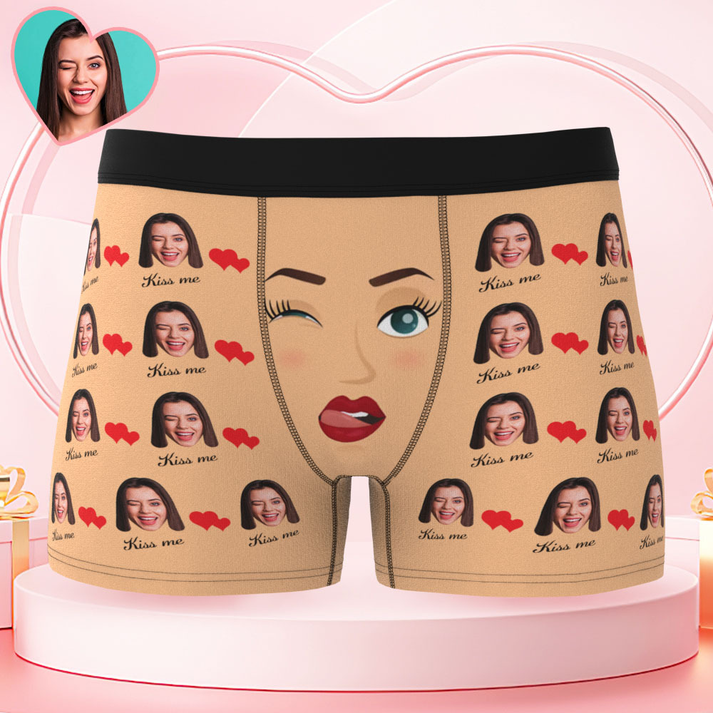 Valentinstagsgeschenk: Personalisierte Herrenunterwäsche Mit Foto, Boxershorts Mit Individuellem Aufdruck Am Bund – Das Perfekte Geschenk Für Ihren Ehemann. - MyFaceBoxerDE