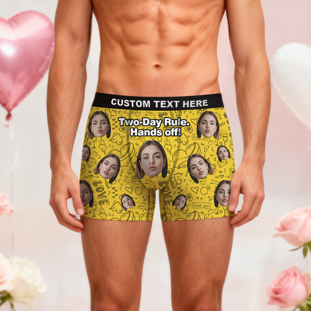 Valentinstagsgeschenke: Personalisierte Herrenunterwäsche Mit Individuellem Gesichtsdruck, Boxershorts, Geschenkidee Für Ihn, Verschiedene Designs - MyFaceBoxerDE