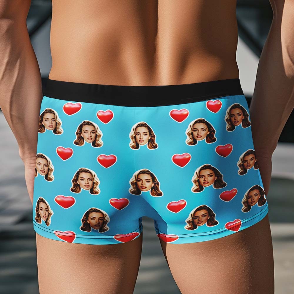 Personalisierte Boxershorts Mit Gesichtsdruck Für Herren – Atmungsaktive Eisseide - MyFaceBoxerDE