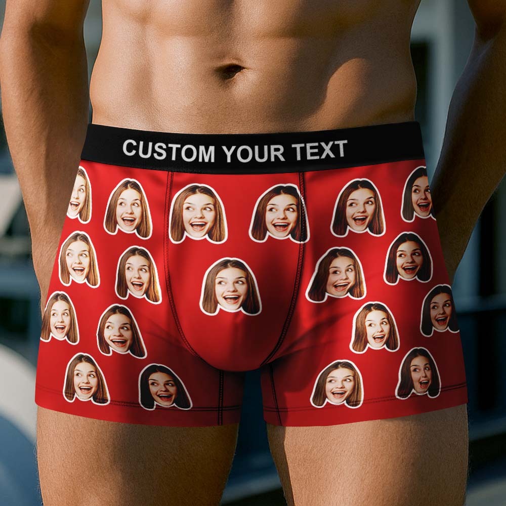 Personalisierte Boxershorts Mit Foto Für Herren – Atmungsaktive Eisseide - MyFaceBoxerDE