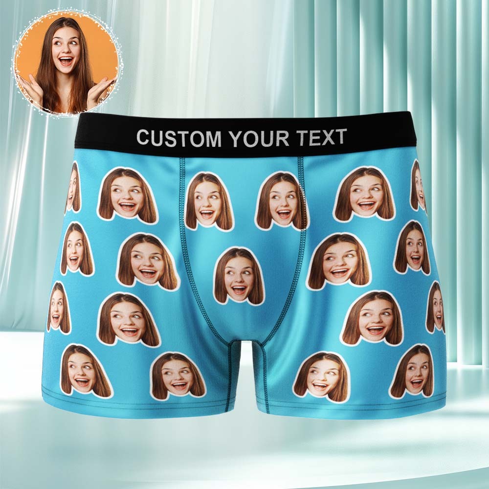 Personalisierte Boxershorts Mit Foto Für Herren – Atmungsaktive Eisseide - MyFaceBoxerDE