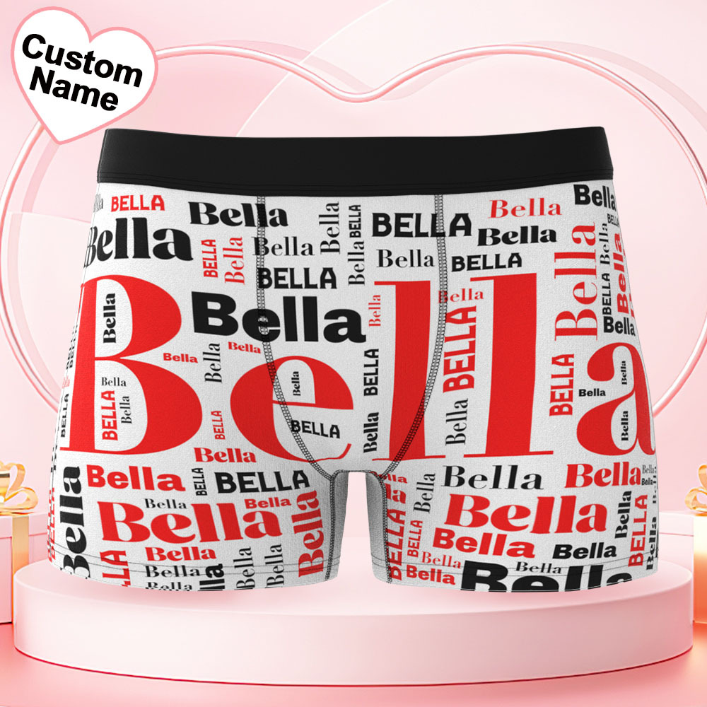 Herrenunterwäsche Mit Individuellem Namen, Herren-boxershorts, Personalisierte Boxershorts - MyFaceBoxerDE