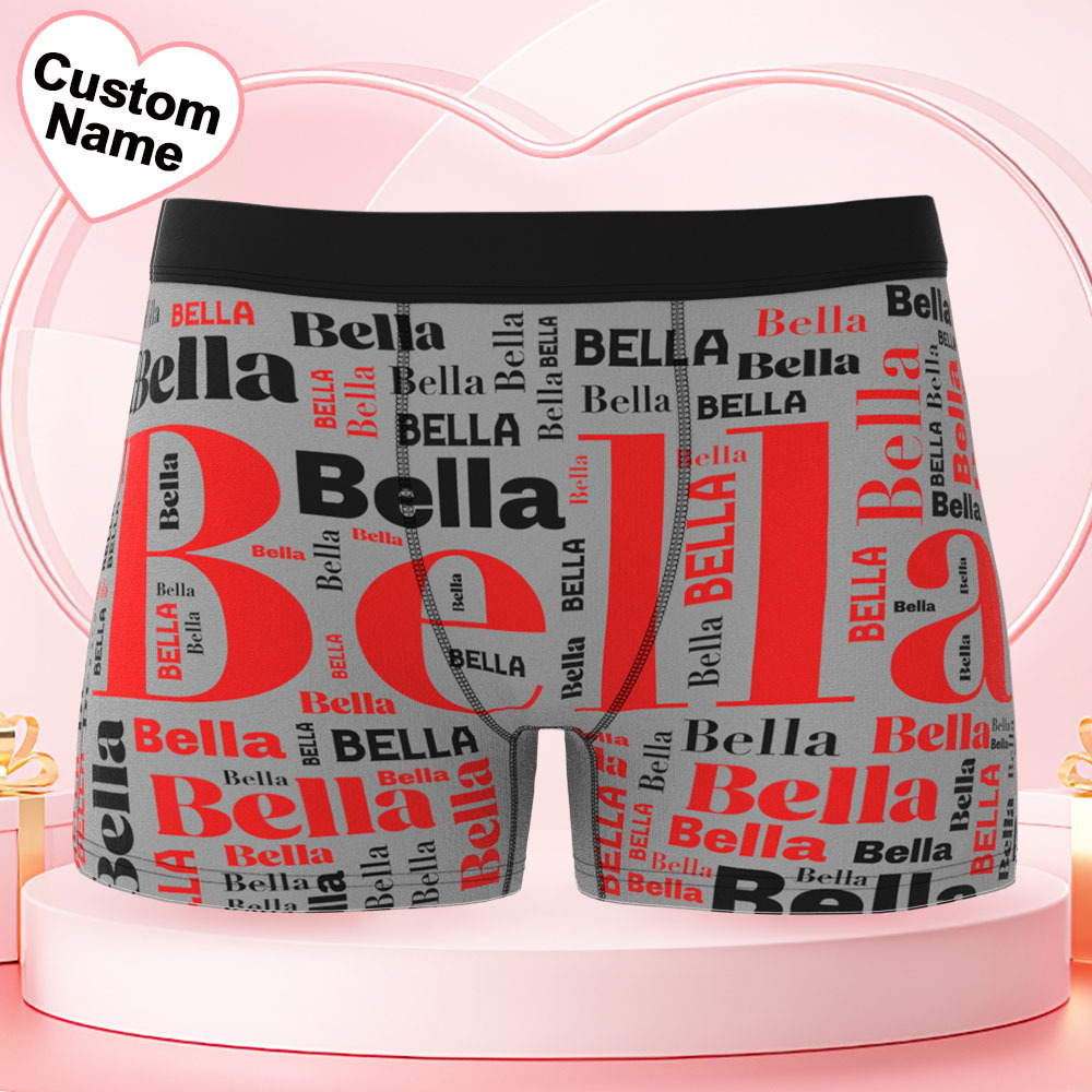 Herrenunterwäsche Mit Individuellem Namen, Herren-boxershorts, Personalisierte Boxershorts - MyFaceBoxerDE