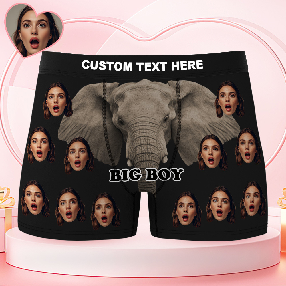 Personalisierte Herrenunterwäsche Mit Foto – Boxershorts Für Große Jungen – Valentinstagsgeschenk - MyFaceBoxerDE