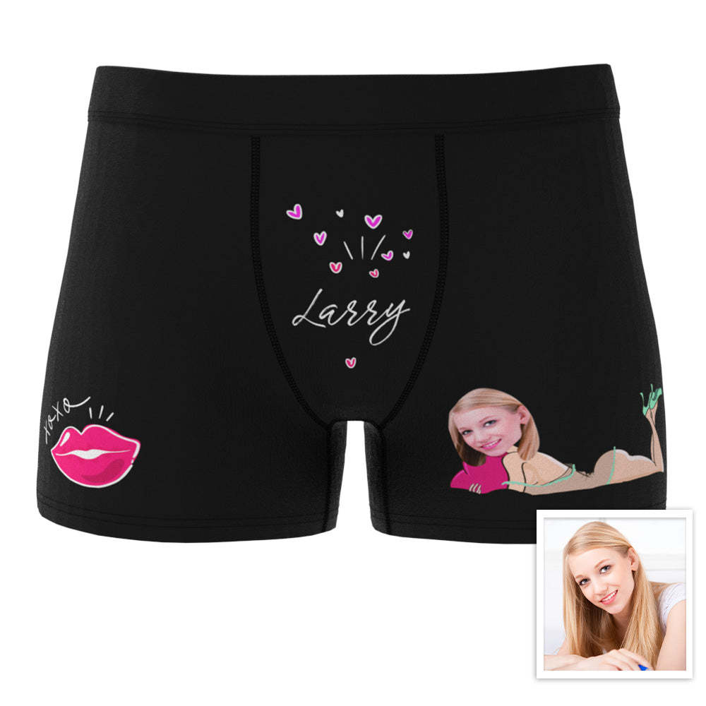 Personalisierte Xxoo Boxer Benutzerdefinierte Boxershorts Benutzerdefinierte Boxer Benutzerdefinierte Gesicht Boxer Personalisierte Minime Boxer - MyFaceBoxerDE
