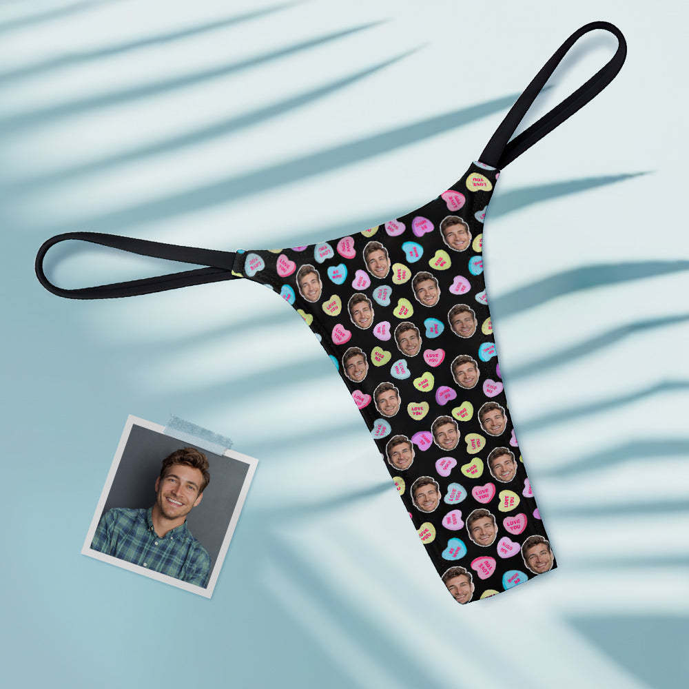 Der Tanga-zapfen-bunte Herzen Der Kundenspezifischen Gesichts-frauen - MyFaceBoxerDE