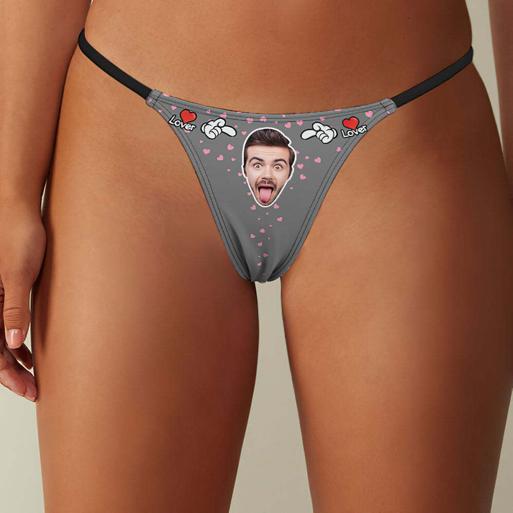 Der Tanga-tanga Der Benutzerdefinierten Gesicht-herz-frauen Für Liebhaber - MyFaceBoxerDE