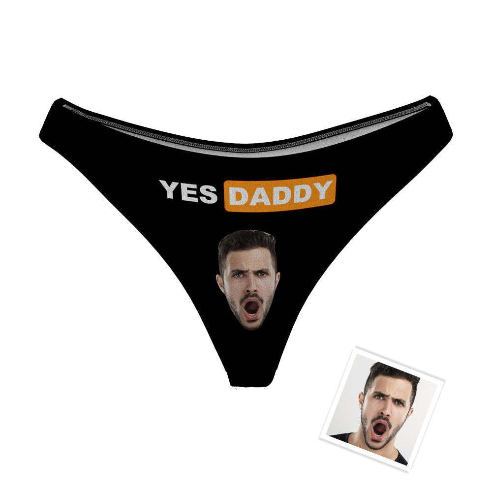 Yes Daddy Women's Custom Face Tanga Sexy Naughty Panty Geschenk Für Sie - MyFaceBoxerDE