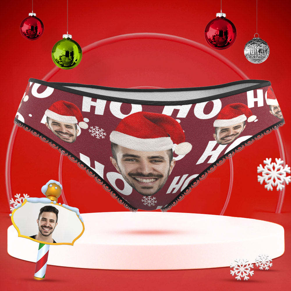 Custom Face Unterwäsche Personalisierte Frauen High-cut Briefs Höschen Weihnachtsgeschenk - Ho - MyFaceBoxerDE