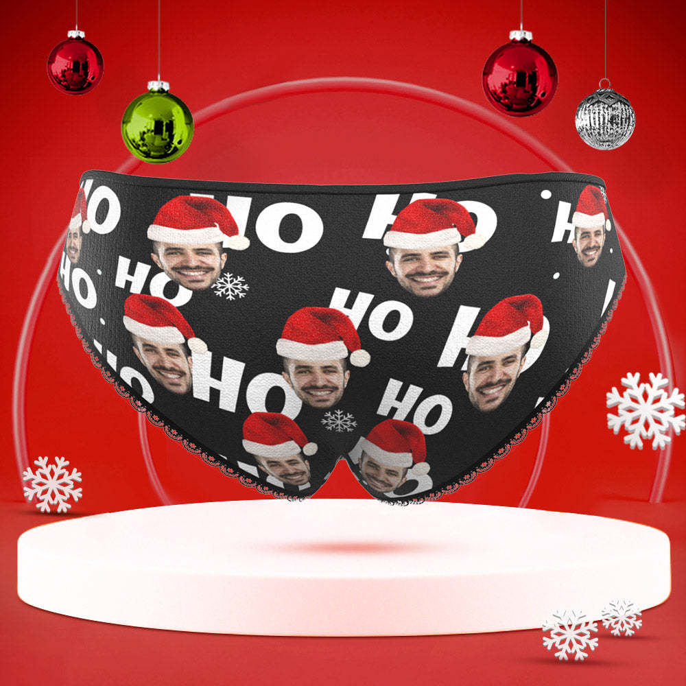 Custom Face Unterwäsche Personalisierte Frauen High-cut Briefs Höschen Weihnachtsgeschenk - Ho - MyFaceBoxerDE