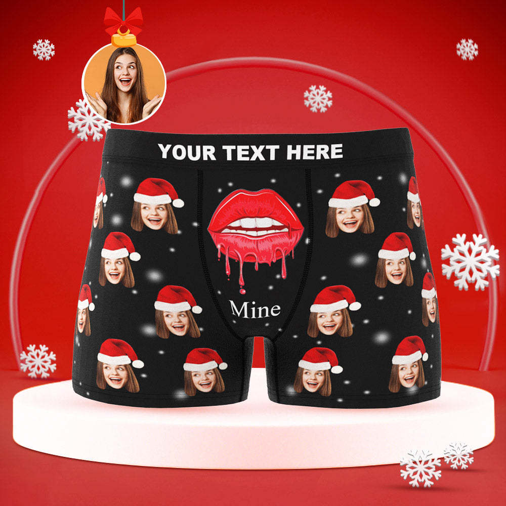 Benutzerdefinierte Gesicht Boxer Briefs Herren Shorts Mit Freundin Foto Weihnachtsgeschenke - Lippen - MyFaceBoxerDE