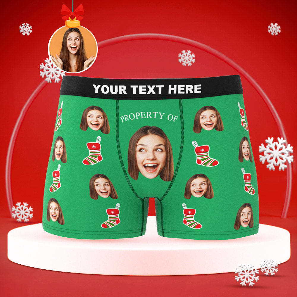 Benutzerdefinierte Gesicht Boxershorts Herren Shorts Mit Freundin Foto Weihnachtsgeschenke – Eigentum Von - MyFaceBoxerDE