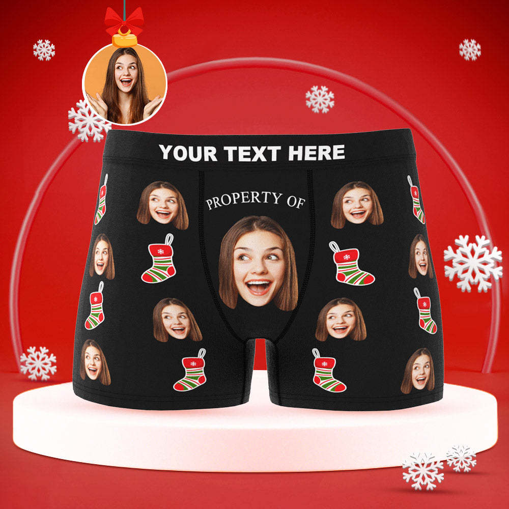 Benutzerdefinierte Gesicht Boxershorts Herren Shorts Mit Freundin Foto Weihnachtsgeschenke – Eigentum Von - MyFaceBoxerDE