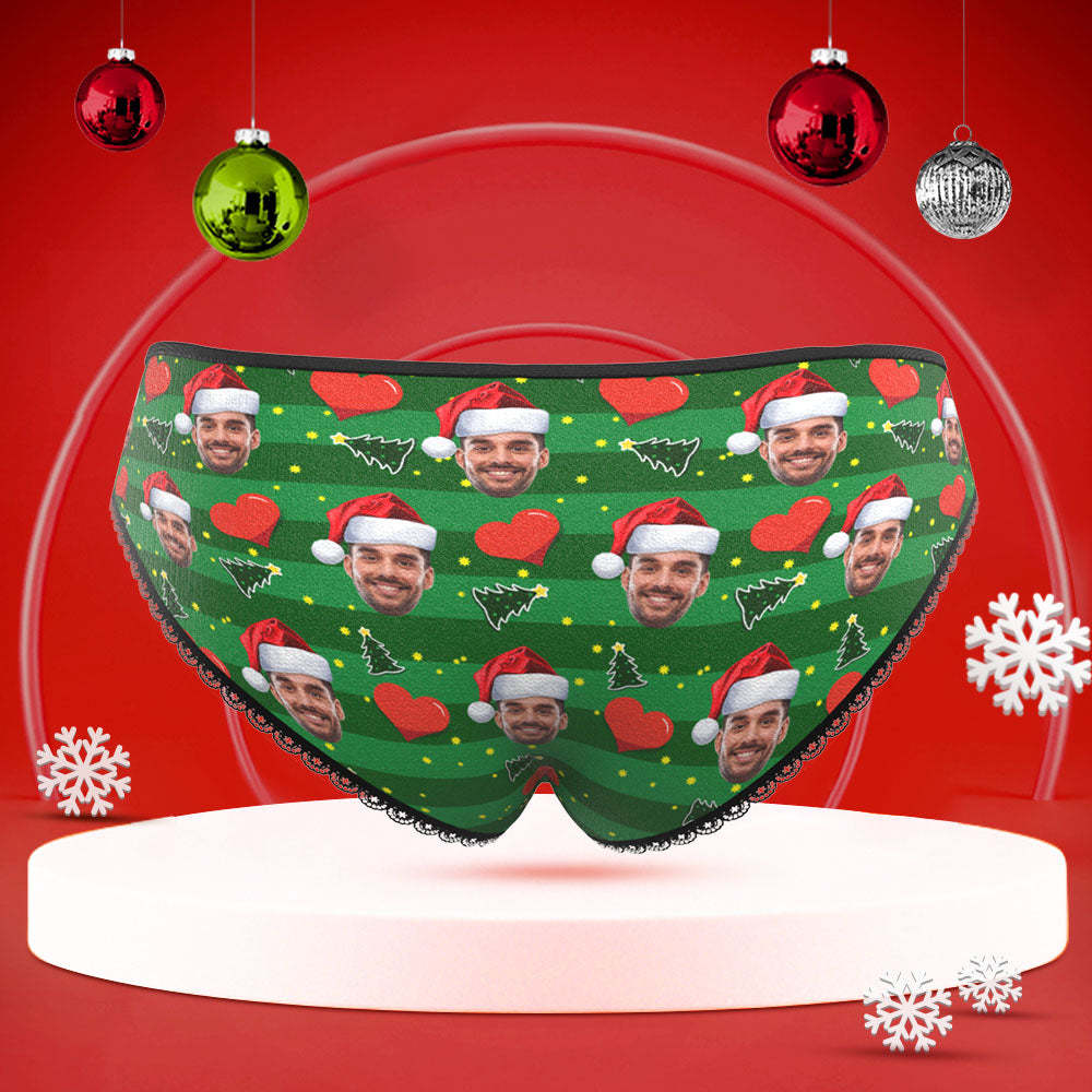 Custom Face Unterwäsche Personalisierte Frauen High-cut Briefs Höschen Herz Weihnachtsgeschenk Für Sie - MyFaceBoxerDE