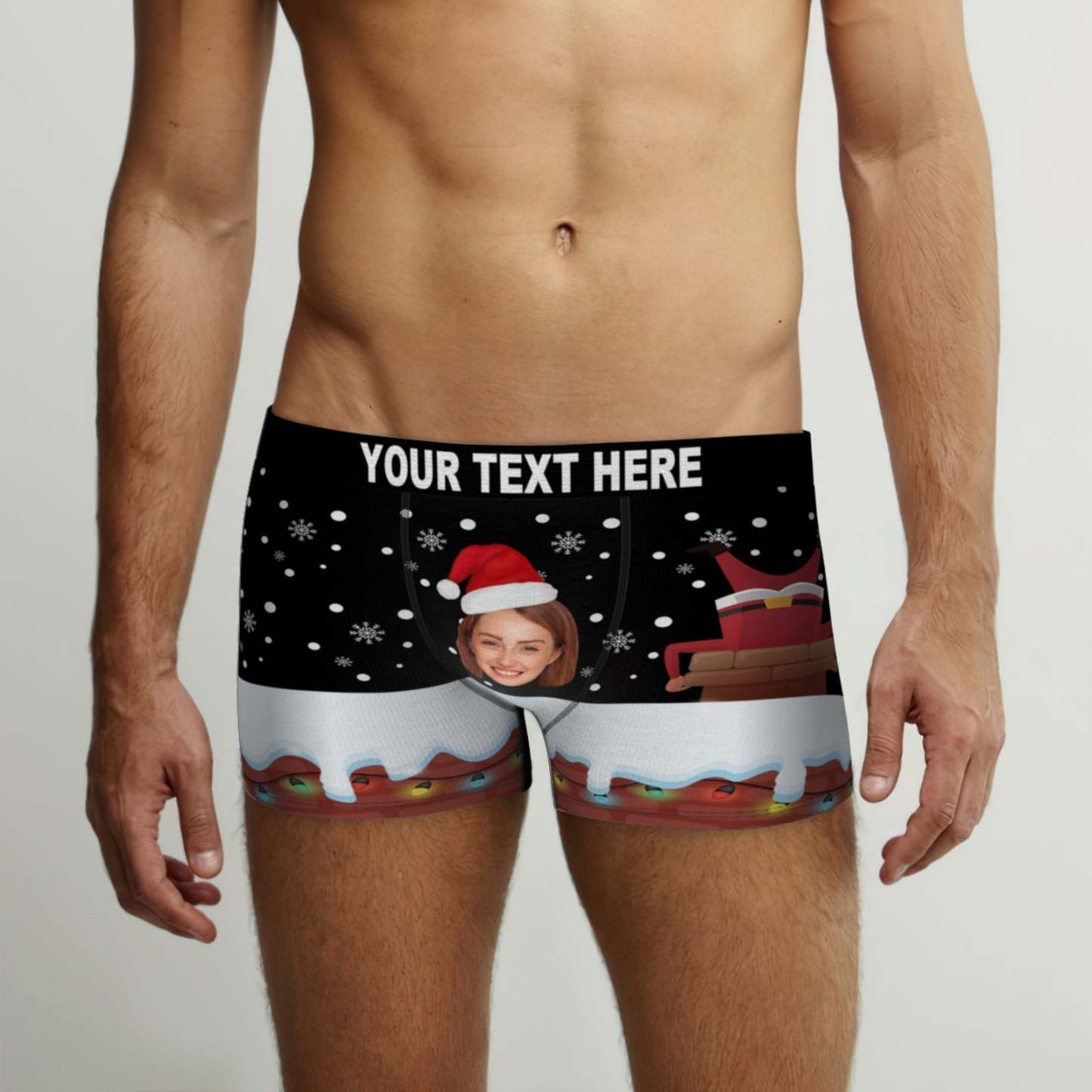 Benutzerdefinierte Freundin Gesicht Lustige Boxer Briefs Weihnachtsgeschenk Für Ihn - MyFaceBoxerDE