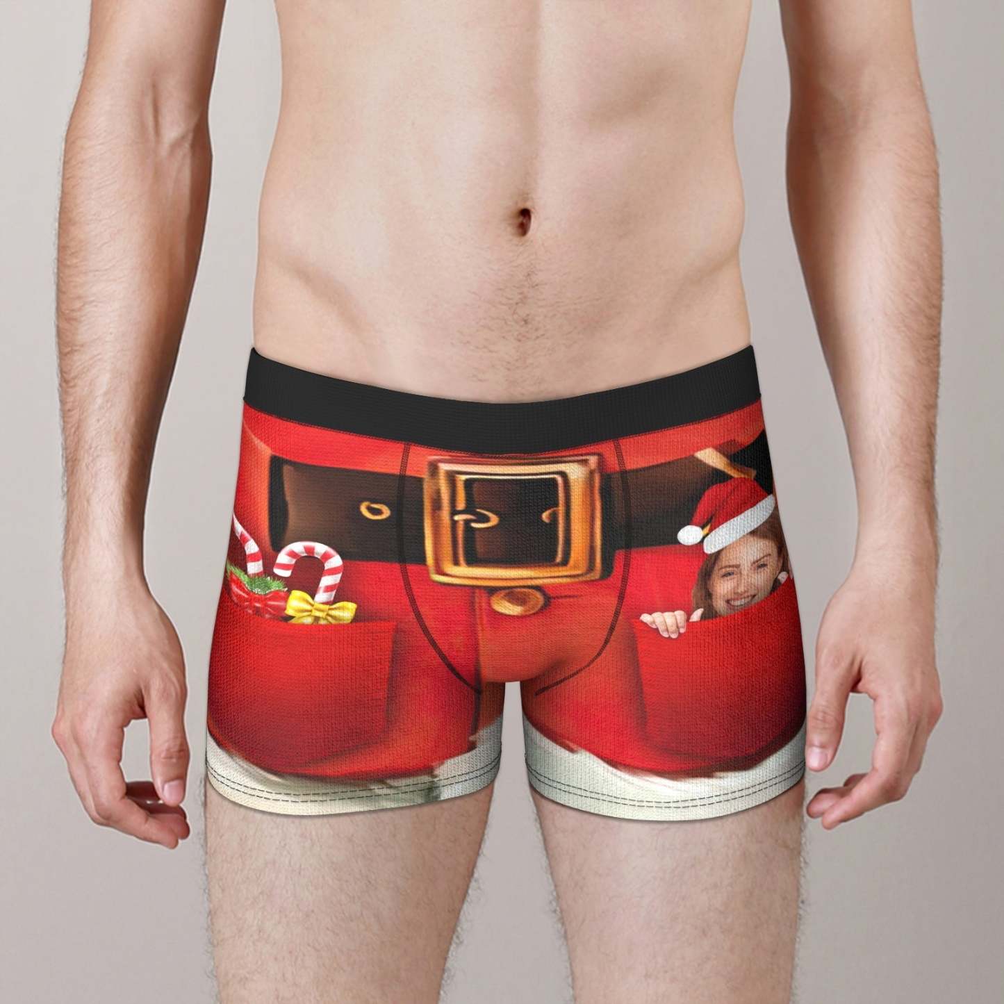 Benutzerdefinierte Freundin Gesicht Boxershorts Lustige Weihnachts Boxershorts Für Männer - MyFaceBoxerDE