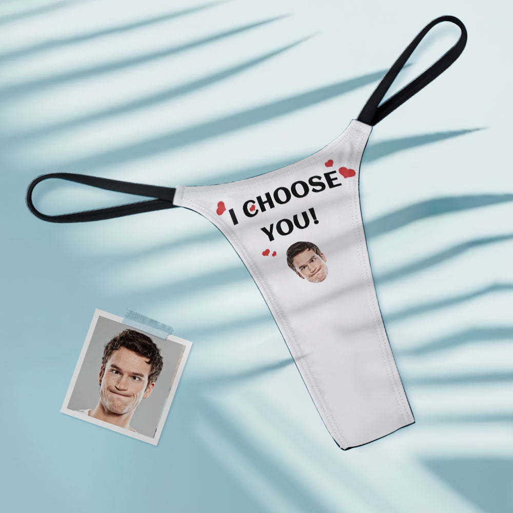 Benutzerdefinierte Gesicht Tanga Ich Wähle Sie Tanga Tanga Kreatives Geschenk Für Frauen - MyFaceBoxerDE