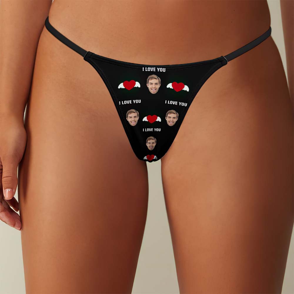Kundenspezifisches Gesicht Herz Mit Tanga Tanga Tanga Geschenk Für Sie - MyFaceBoxerDE