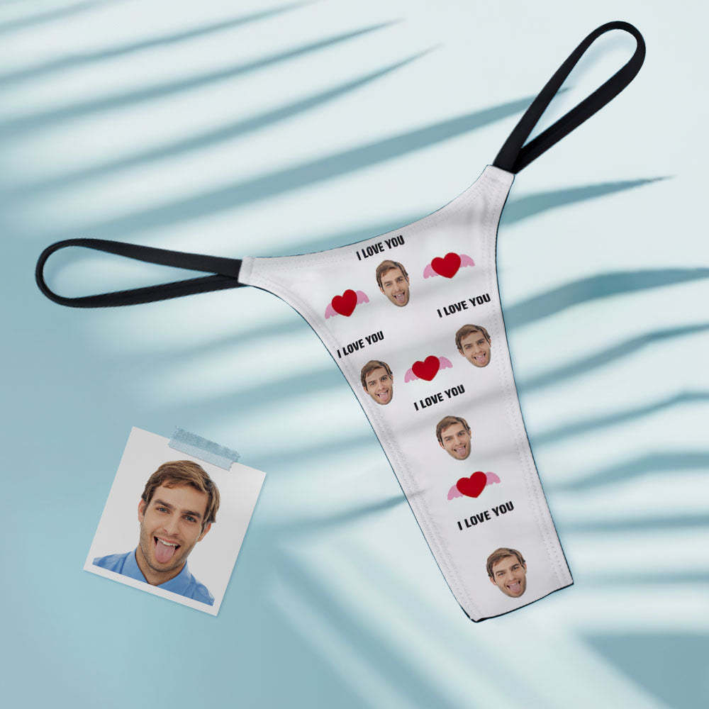 Kundenspezifisches Gesicht Herz Mit Tanga Tanga Tanga Geschenk Für Sie - MyFaceBoxerDE