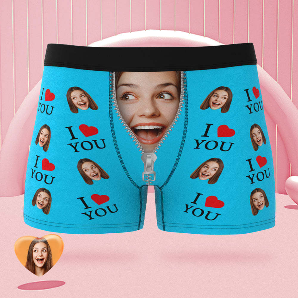 Custom Face Boxer Briefs Ich Liebe Dich Personalisiertes Freches Valentinstagsgeschenk Für Ihn - MyFaceBoxerDE