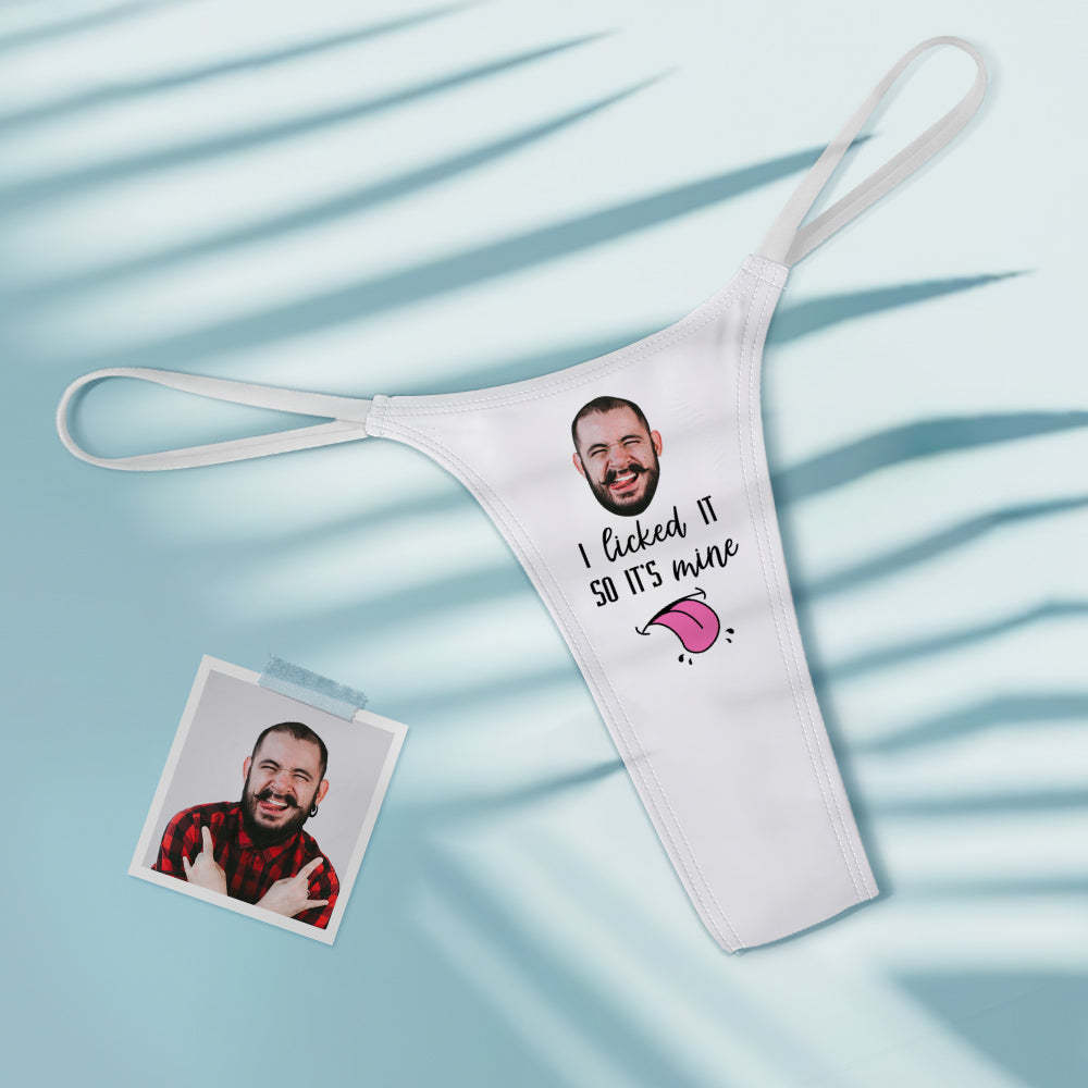 Custom Face Sexy Frauen Bunter Tanga Tanga It's Mine - MyFaceBoxerDE