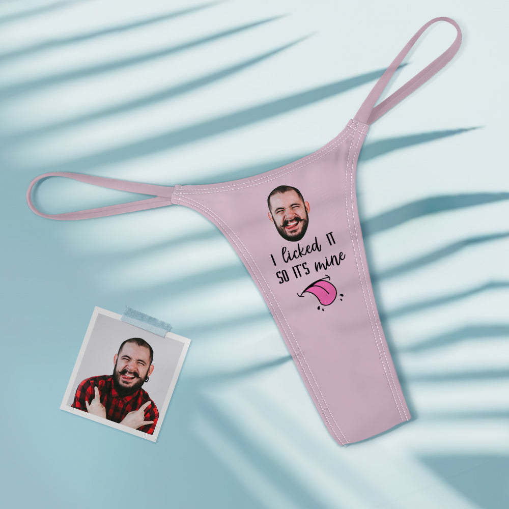 Custom Face Sexy Frauen Bunter Tanga Tanga It's Mine - MyFaceBoxerDE