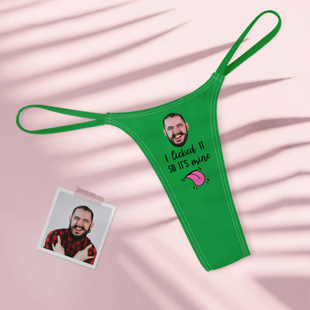 Custom Face Sexy Frauen Bunter Tanga Tanga It's Mine - MyFaceBoxerDE
