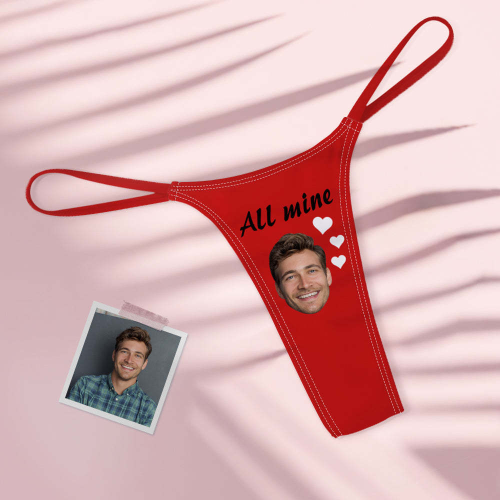 Custom Face All Mine Heart Frauen Bunter Tanga-zapfen - MyFaceBoxerDE