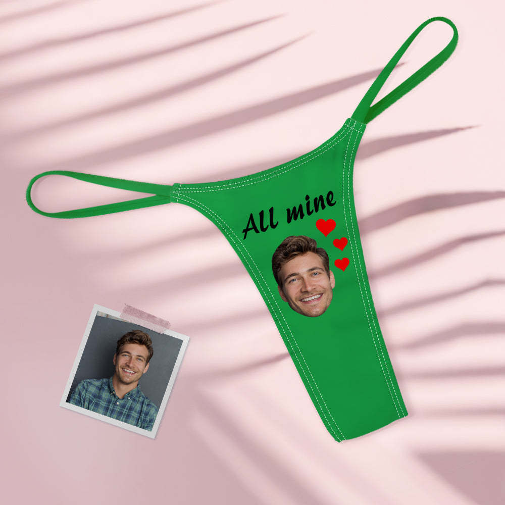 Custom Face All Mine Heart Frauen Bunter Tanga-zapfen - MyFaceBoxerDE