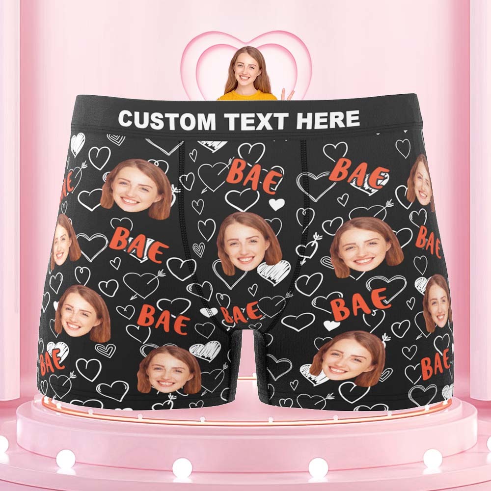Benutzerdefinierte Gesichts-boxershorts, Personalisierte Herrenshorts Mit Foto – Bae - MyFaceBoxerDE
