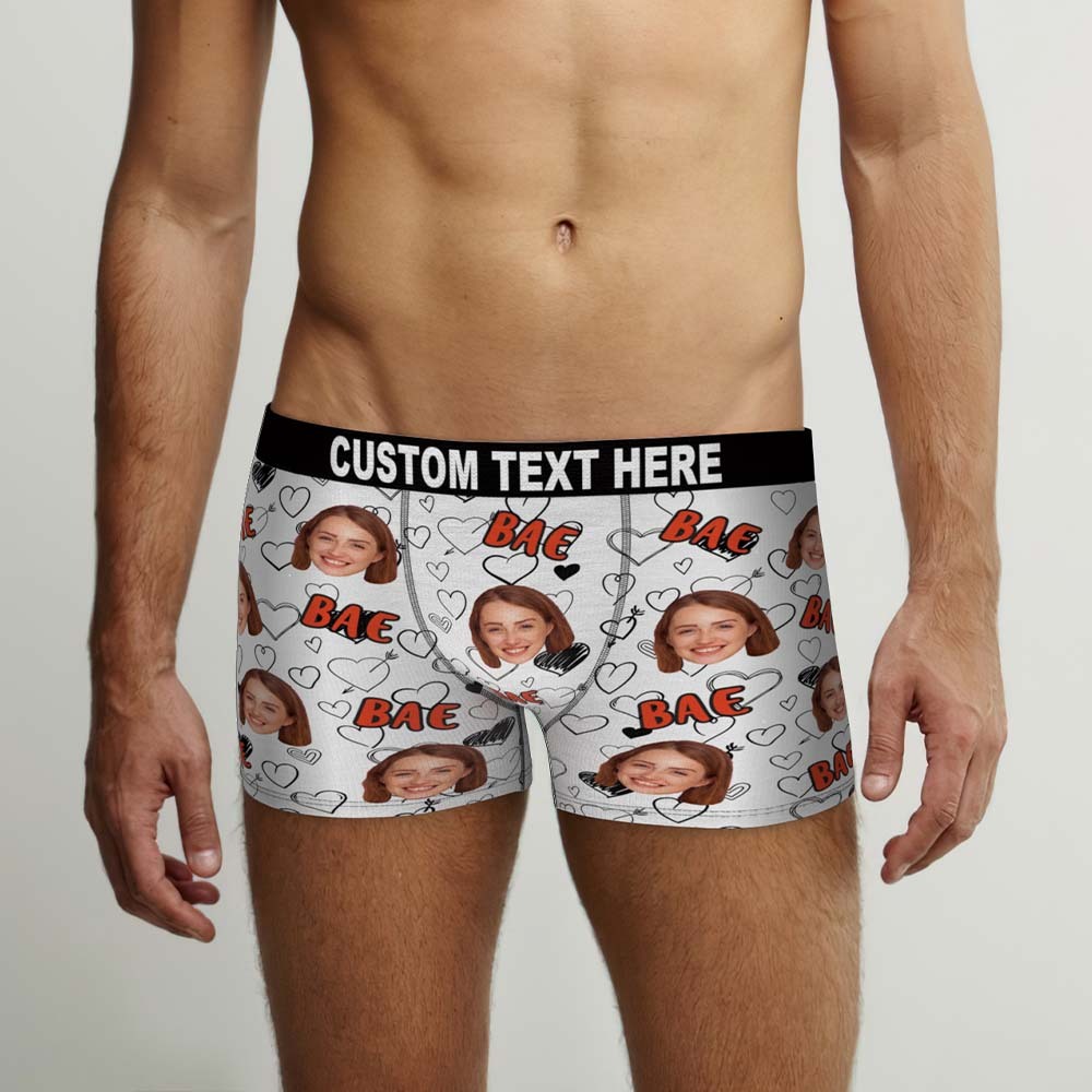 Benutzerdefinierte Gesichts-boxershorts, Personalisierte Herrenshorts Mit Foto – Bae - MyFaceBoxerDE