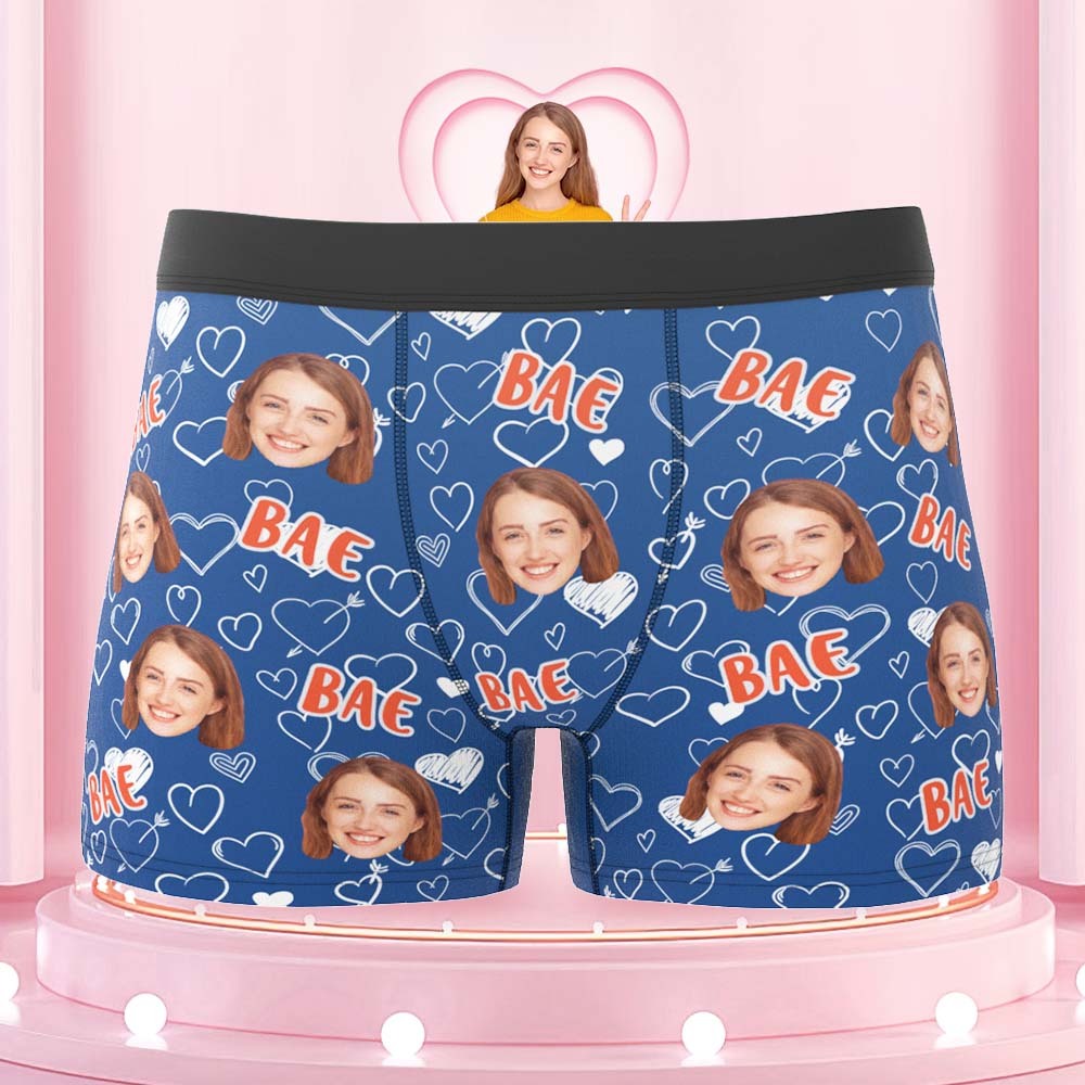 Benutzerdefinierte Gesichts-boxershorts, Personalisierte Herrenshorts Mit Foto – Bae - MyFaceBoxerDE
