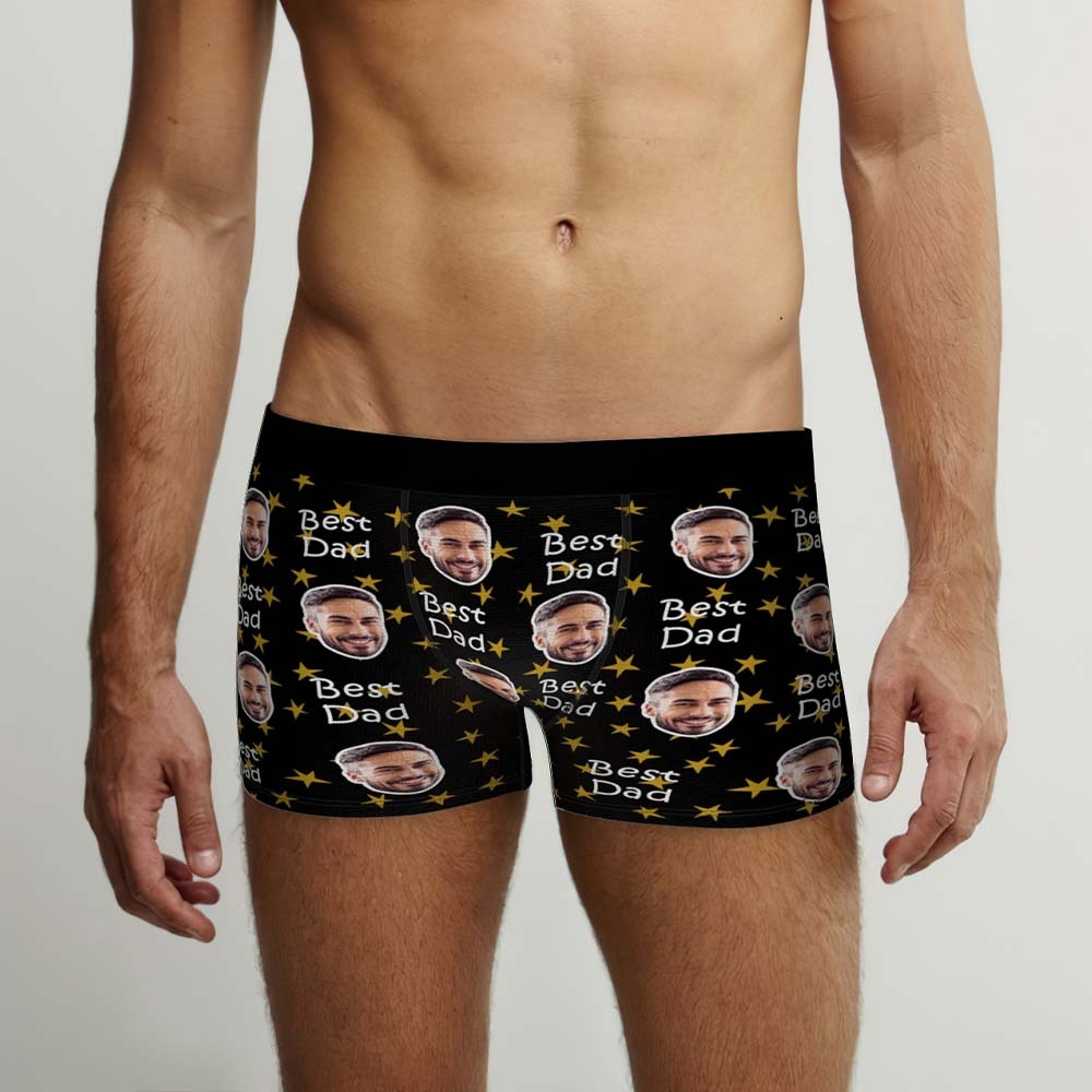 Custom Face Boxers Briefs Personalised Men's Shorts With Photo - For Best Dad - MyFaceBoxerDE