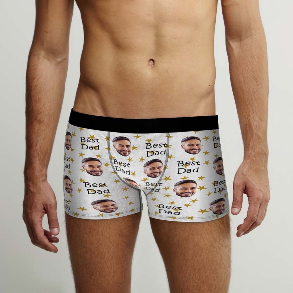 Custom Face Boxers Briefs Personalised Men's Shorts With Photo - For Best Dad - MyFaceBoxerDE