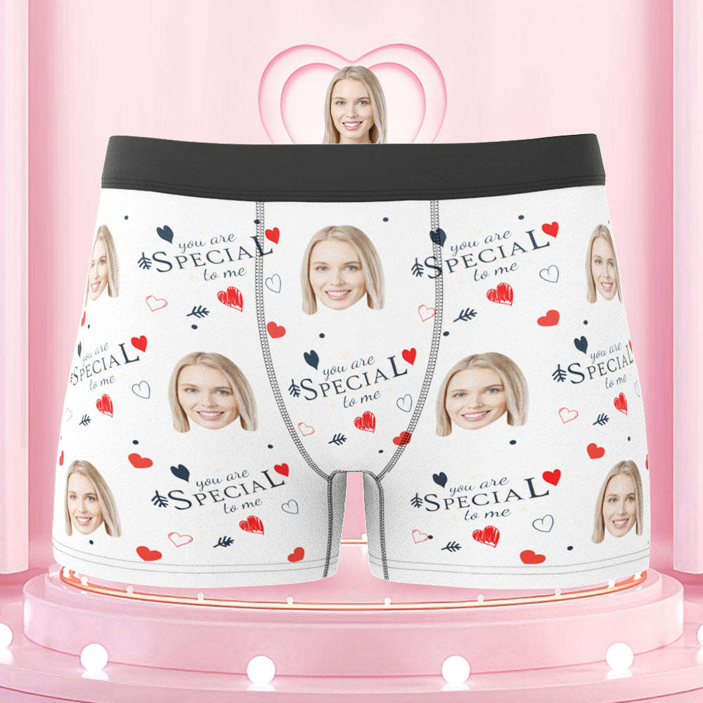 Personalisierte Gesichts-boxershorts „you Are Special To Me“, Personalisiertes Foto-unterwäschegeschenk Für Ihn - MyFaceBoxerDE