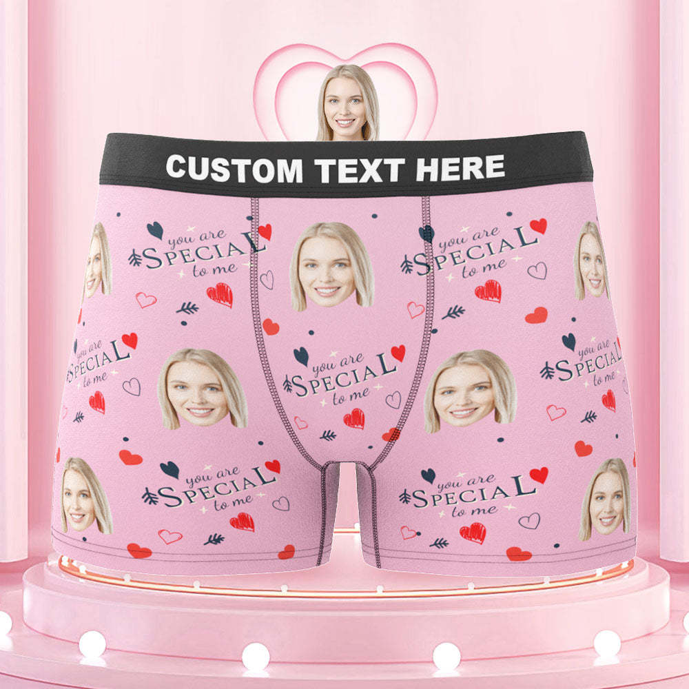 Personalisierte Gesichts-boxershorts „you Are Special To Me“, Personalisiertes Foto-unterwäschegeschenk Für Ihn - MyFaceBoxerDE