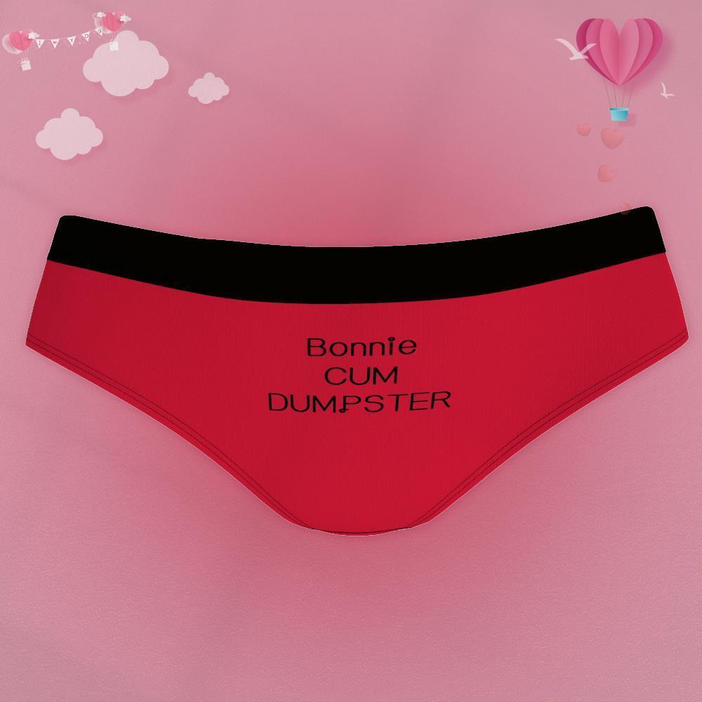 Custom Name Unterwäsche, personalisierte "Cum Dumpste" Höschen Damen