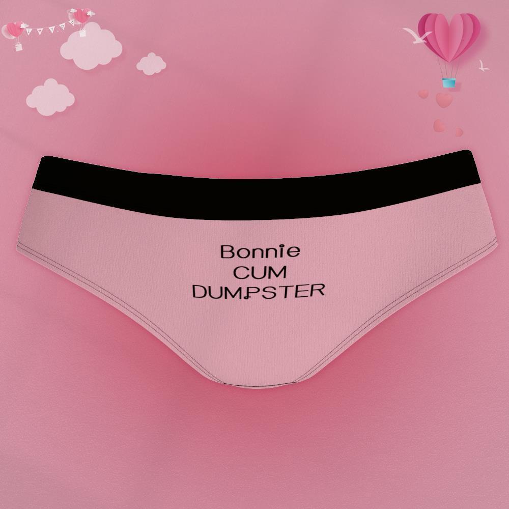 Custom Name Unterwäsche, personalisierte "Cum Dumpste" Höschen Damen
