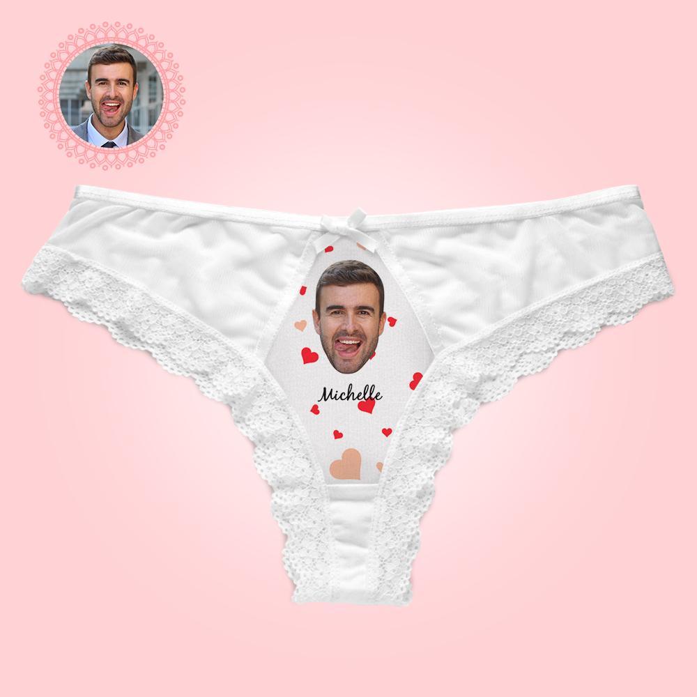 Benutzerdefinierte Gesicht Spitze Tanga Sexy Spitzenhöschen Lustiges Geschenk Mit Freund-namen - MyFaceBoxerDE