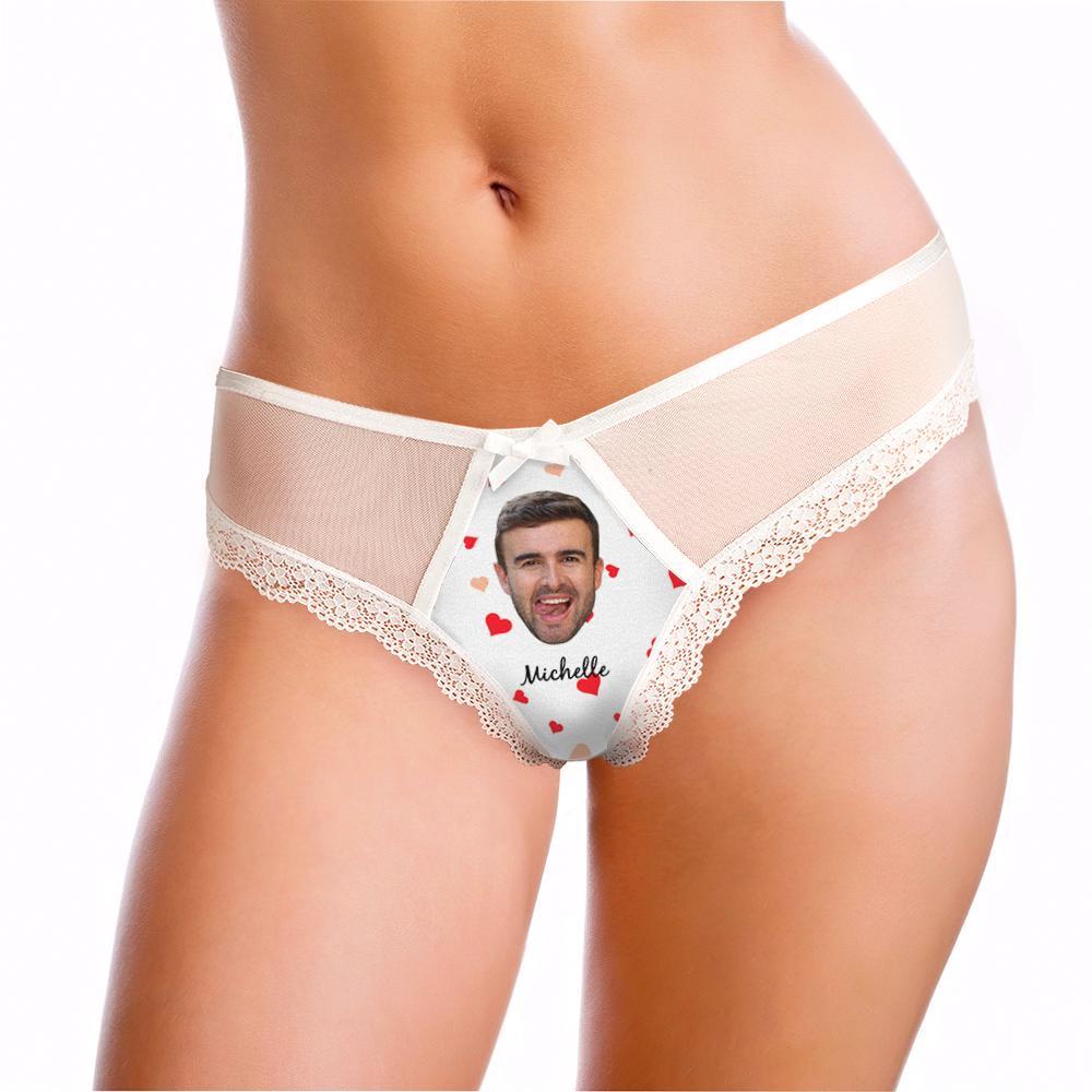 Benutzerdefinierte Gesicht Spitze Tanga Sexy Spitzenhöschen Lustiges Geschenk Mit Freund-namen - MyFaceBoxerDE
