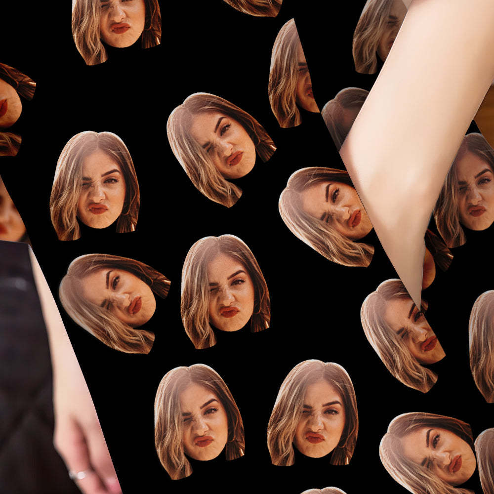 Kundenspezifisches Foto-gesichts-nachthemd Personalisierte Übergroße Bunte Nachthemd-geschenke Für Frauen - MyFaceBoxerDE