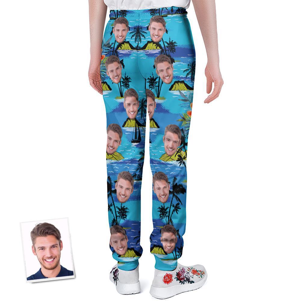 Custom Face Jogginghose Personalisierte Unisex Jogger Hawaiian Style - MyFaceBoxerDE