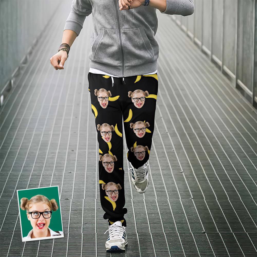 Benutzerdefiniertes Gesicht Jogginghose Personalisierte Bananen Design Unisex Jogger - Geschenk Für Liebhaber - MyFaceBoxerDE