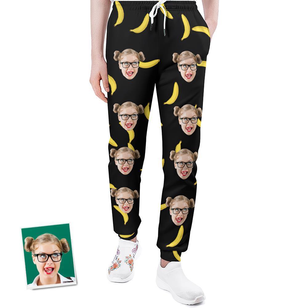 Benutzerdefiniertes Gesicht Jogginghose Personalisierte Bananen Design Unisex Jogger - Geschenk Für Liebhaber - MyFaceBoxerDE