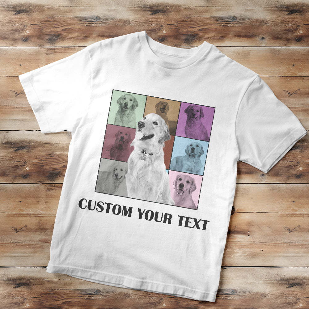 Personalisieren Sie Ihr Foto- Und Text-shirt. Personalisiertes Hunde-foto-shirt. Individuelles Multi-haustier-portrait-shirt - MyFaceBoxerDE