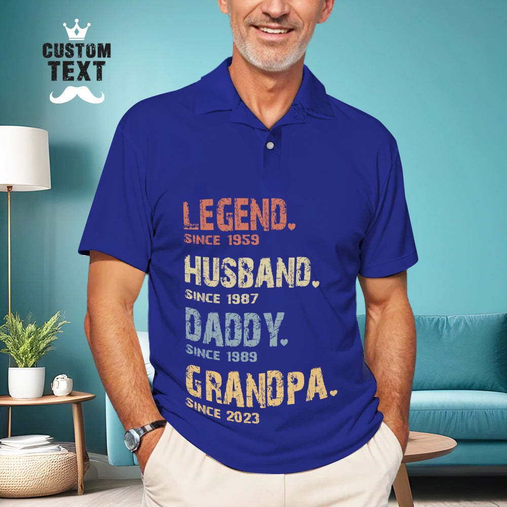 Individuelles Poloshirt Für Männer, Personalisiertes Text-poloshirt, Vatertagsgeschenk - MyFaceBoxerDE