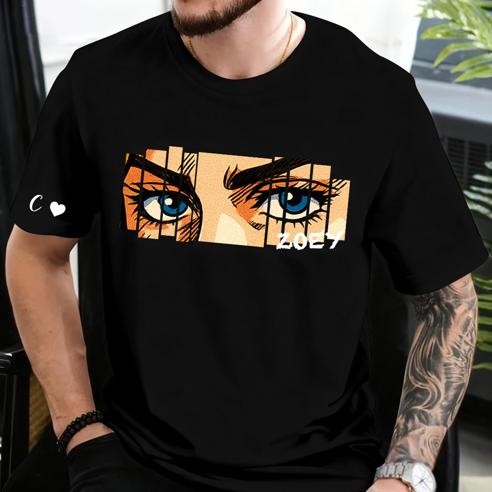 Benutzerdefinierte Augen Shirt Retro Comic Kunst - MyFaceBoxerDE