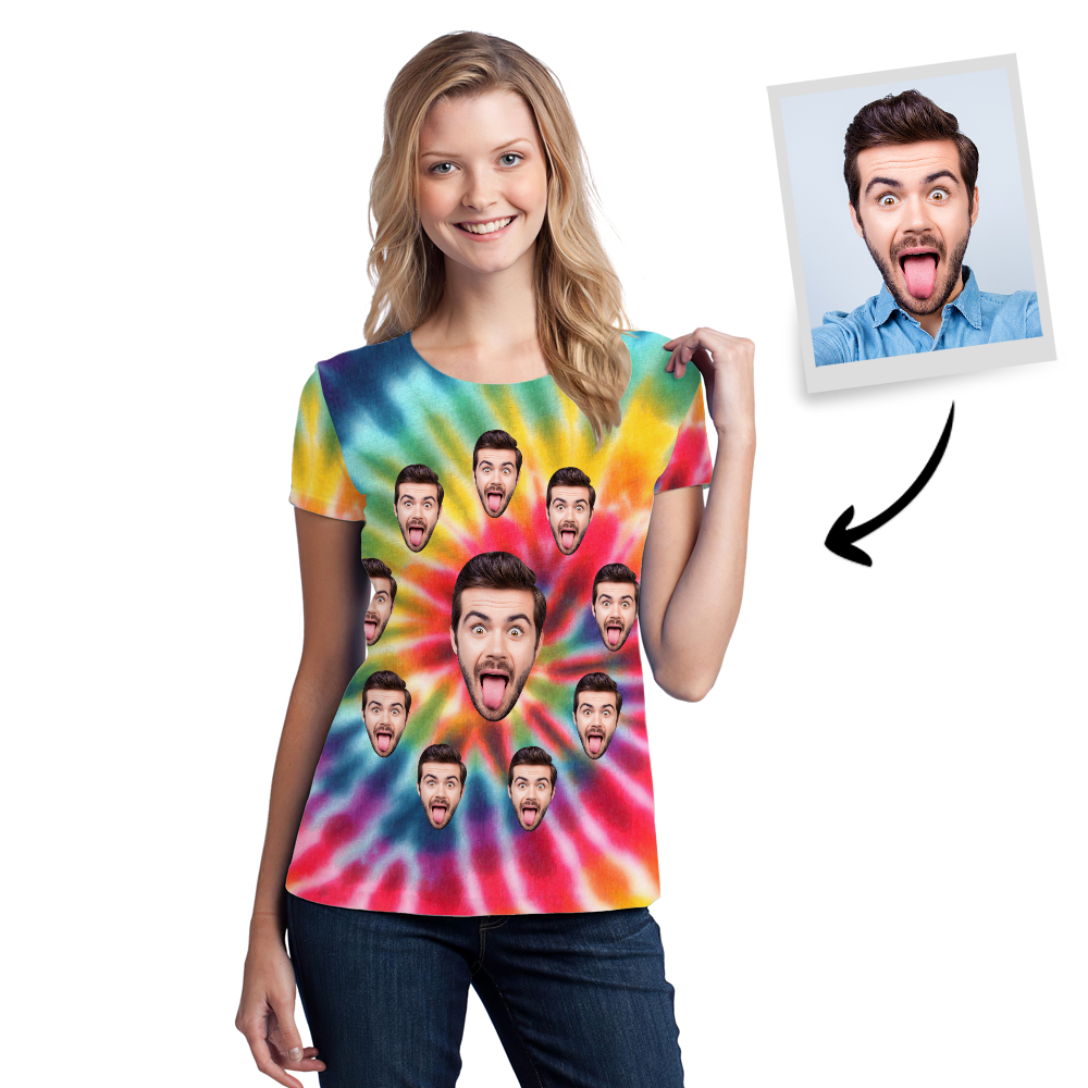 Tie-Dye T-Shirt Foto T-Shirt Fashion Style - Frauen