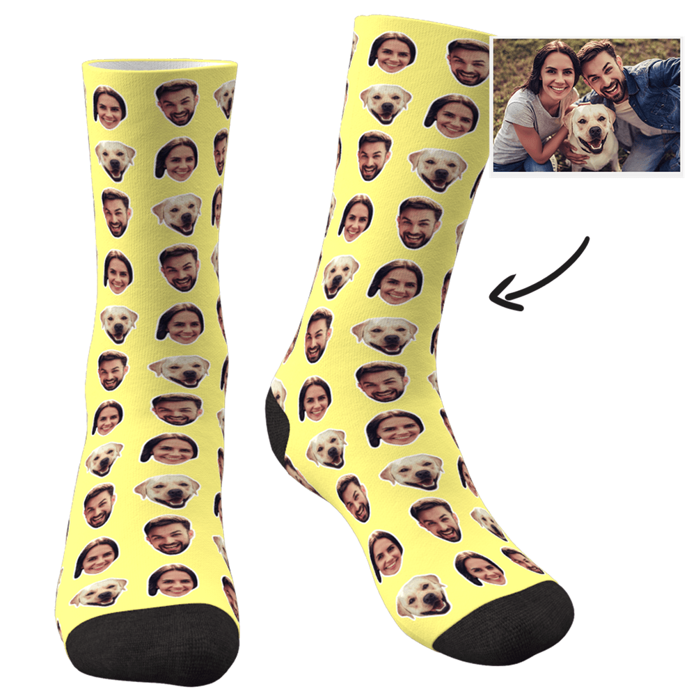 Custom Corlorful Socks With Your Photo - SantaSocks