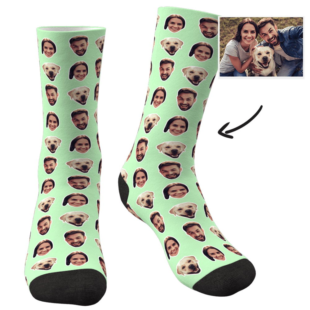 Custom Corlorful Socks With Your Photo - SantaSocks
